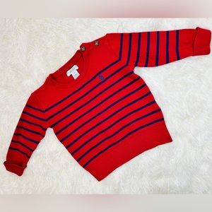 POLO RALPH LAUREN 
Brand new baby boy's Striped Mesh Knit Sweater